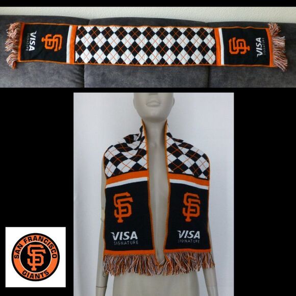 San Francisco Giants Visa Sponsored Checkered Scarf